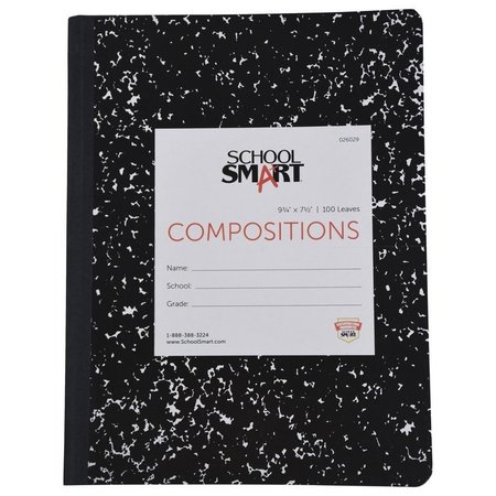 SCHOOL SMART Hard Cover Ruled Composition Book, 9-3/4 x 7-1/2 Inches, 100 Sheets PMMK37101SS-5987
